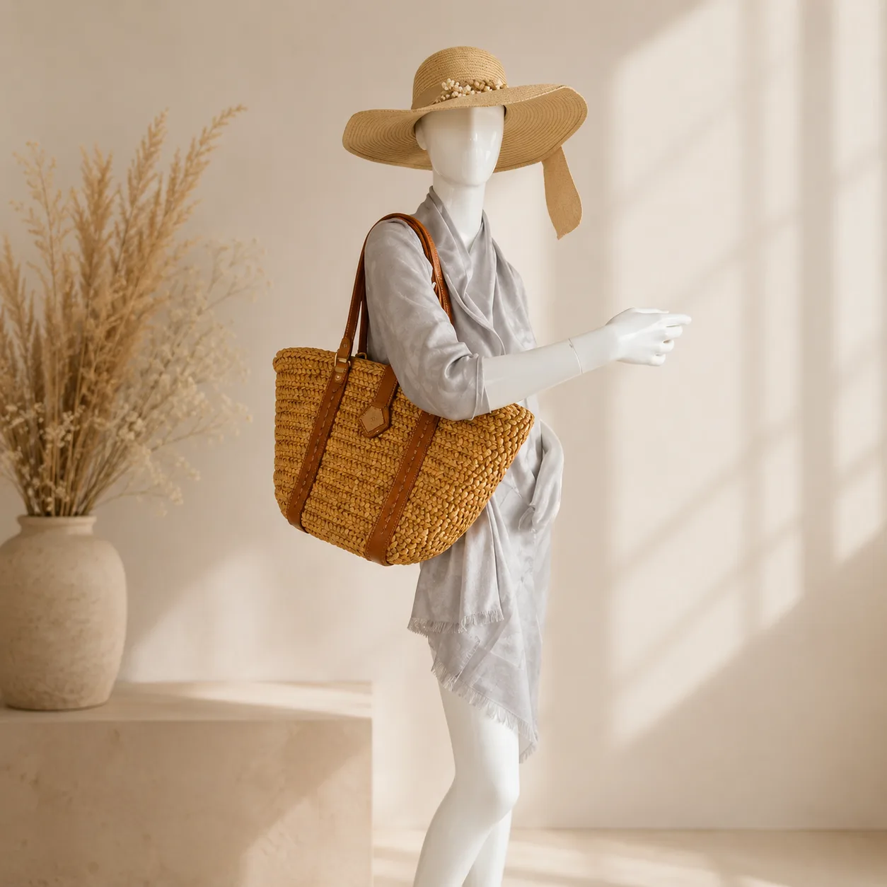 Vintage basket tote editorial